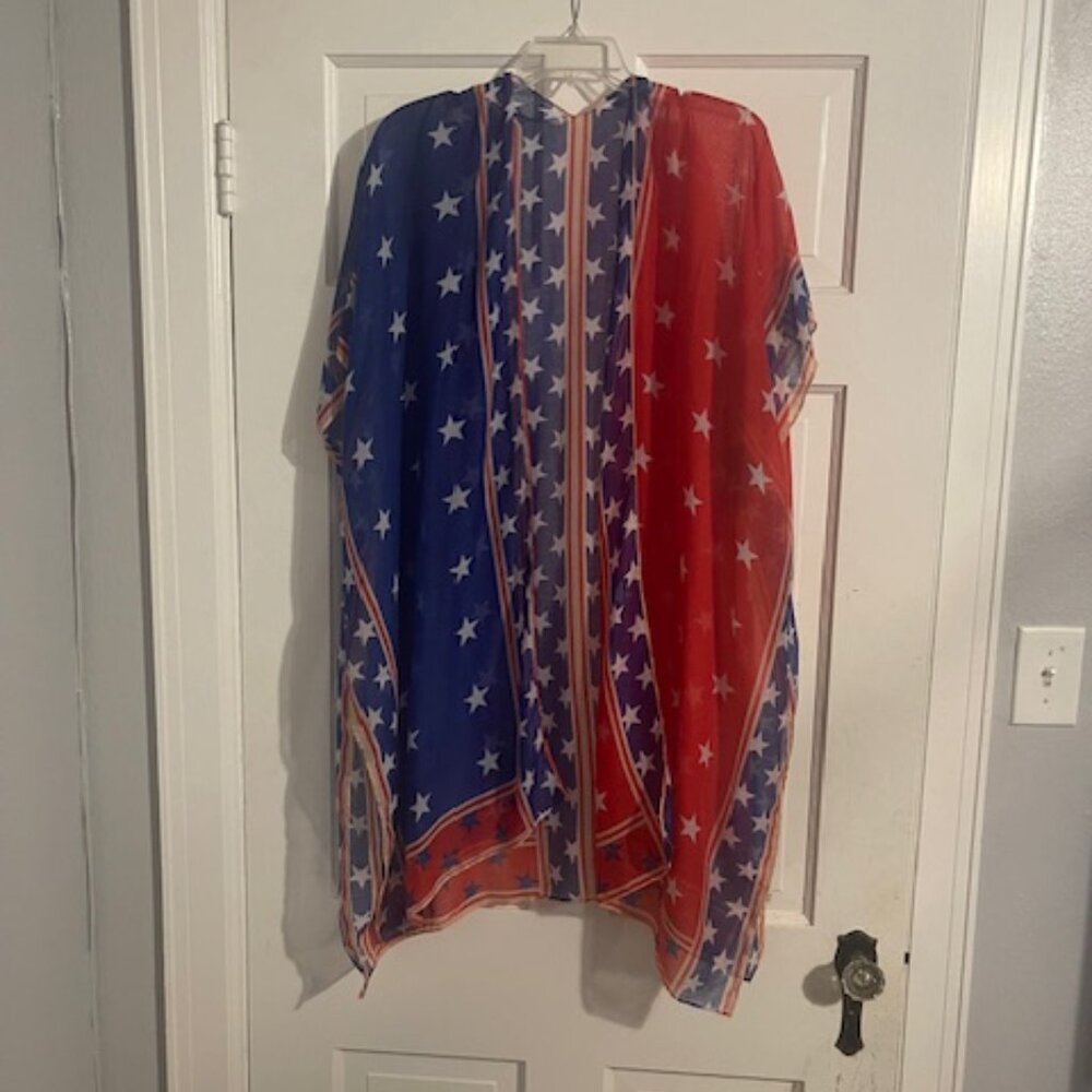 Red, White and Blue Shawl